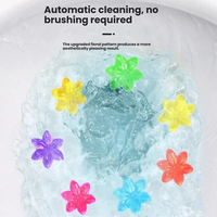 Gel désodorisant et nettoyant WC en forme de fleur, aromathérapie, pour la maison et la salle de bain