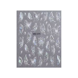 Pegatinas de Uñas de Gel de Lujo, Nuevas, Brillantes, Coloridas, con Mariposas en 3D, Adhesivas, Semi-Curadas, Decoraciones de Plástico en Oferta - Product Image 3