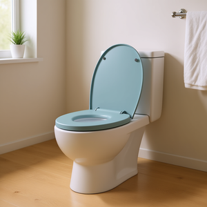Homeera Toilet Seat Cover 35.5x46x5.5cm Morandi Blue PP Waterproof Bathroom Replacement - Product Image 2