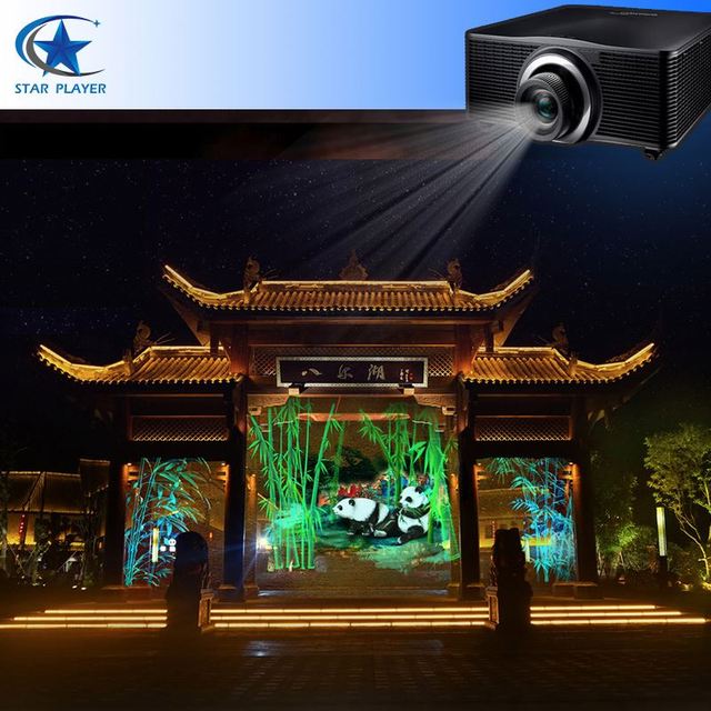 3D Projection Mapping Digital 4K Holographic Projector with 5000-10000 Lumens Brightness IP54 Waterproof Restaurant/Hotel Use