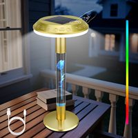 Lampe de bureau portable contemporaine, design simple, commande tactile, gradation progressive, alimentation CA, base E26, abat-jour jaune, lampe de chevet