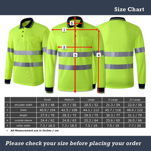 Camiseta <span class=keywords><strong>Polo</strong></span> de Seguridad Reflectante de Manga Larga de <span class=keywords><strong>Alta</strong></span> <span class=keywords><strong>Visibilidad</strong></span> Ligera y Personalizable ZUJA con Logotipo Personalizado - Product Image 5