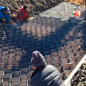 Géocellules en plastique HDPE, surface en <span class=keywords><strong>nid</strong></span> <span class=keywords><strong>d</strong></span>'<span class=keywords><strong>abeille</strong></span>, longueur 2-6 m, largeur 360, épaisseur 1,5 mm, pour allée <span class=keywords><strong>d</strong></span>'entrée, broyeur de <span class=keywords><strong>gravier</strong></span>, <span class=keywords><strong>sol</strong></span> de bobine - Product Image 6