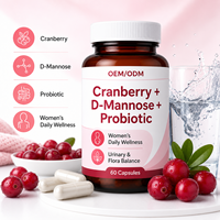 Greenpie OEM Capsules Probiotiques Vaginales Canneberge Prébiotiques D-Mannose Vitamine C Soutien du pH Vaginal Capsules pour la Santé Vaginale