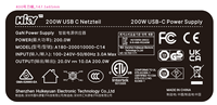Adaptateur d'alimentation médical GaN 20V10A 200W IEC60601 pour passerelle audio-vidéo, PoE, station de travail industrielle, affichage de signalisation