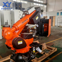 Robot de soudage articulé 6 axes KUKA, équipement de station de cellule automatique PLC/Moteur, intelligent, pour soudage TIG, avec système d'extraction, petit modèle d'occasion, 12 kg