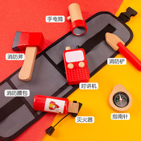 Jouets éducatifs en bois Montessori, jeu de simulation de pompier, kit de jeu de rôle, apprentissage précoce pour les enfants