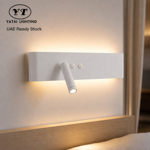 Applique murale moderne en acrylique LED avec spot de lecture réglable, lumière blanc chaud pour chambre à coucher, chevet, hôtel - Product Image 1
