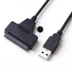 Cantell USB 2.0 To 22Pin 2.5" Sata 3 Hard Drive Adaptor Adapter Converter Cable With DC