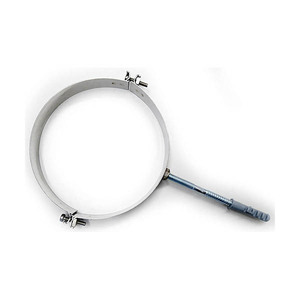 Abrazadera de tubo de humos de acero inoxidable pulido DN250 con collar y enchufe Montado en la pared de acero inoxidable 316 - Product Image 1