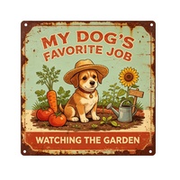 Plaque murale en métal vintage avec slogan humoristique sur le thème du jardin, idéale pour la clôture de jardin, le patio et la décoration intérieure.