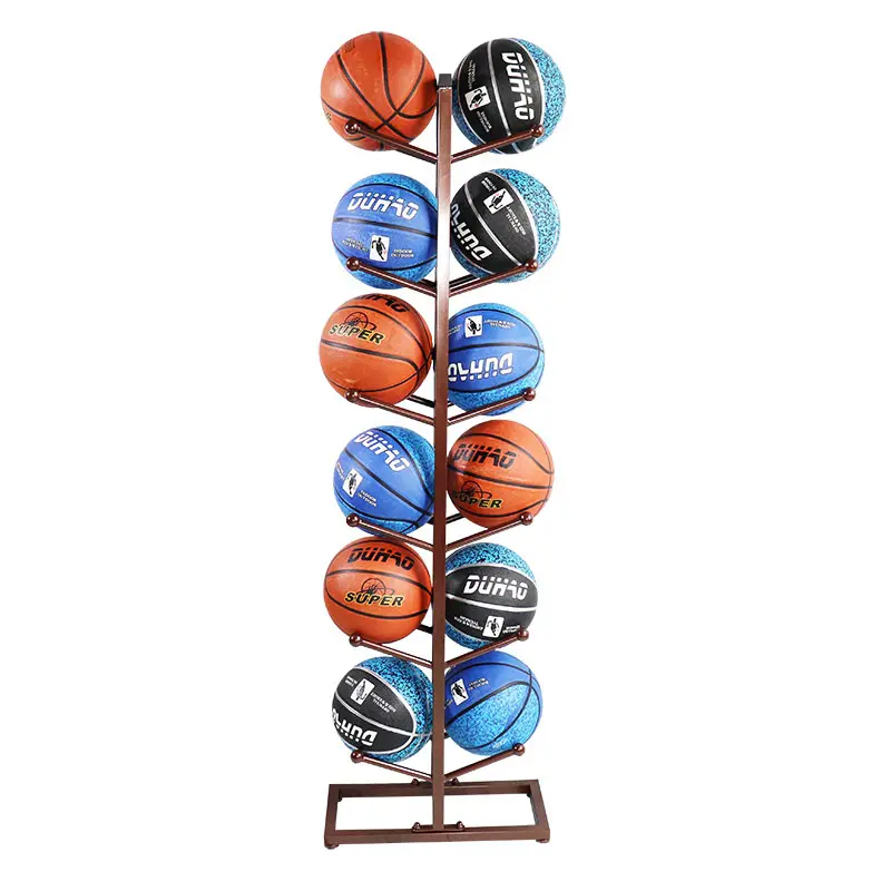 Basketbal Bal Rack Basketbal Opbergrek Sport Skate Display Stand Sport Card Display Stand Metalen Gratis Stand Multilayers