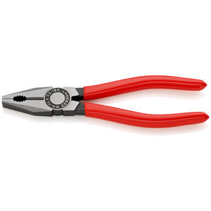 KNIPEX 03 01 180 EAN Alicates universales recubiertos de resina sintética atramentizada negra 180 mm - Product Image 1