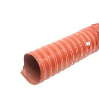 Conduit d'air en silicone flexible en tissu de fibre de verre enduit de silicone à haute température pour conduits de ventilation