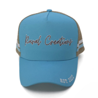 Casquette de camionneur personnalisée à profil haut, 5 panneaux, couleur vive, réglable, en maille, casquette de baseball à visière incurvée, casquette de camionneur imprimée
