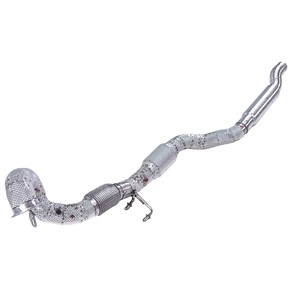 Compatible avec AUDI Q3 Sportback 45TFSI 4WD 2019-2023, tuyau avant droit en acier inoxydable sport et collecteur d'échappement sans catalyseur. - Product Image 6