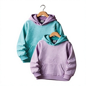 Customizable Printed Color Block Winter Lined Breathable Eco-Friendly Children's Boys Hoodie Pullover Sweatshirt Long Sleeve - Product Image 2