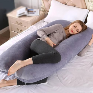 Almohada de Embarazo en Forma de U, Multiusos, 100% Algodón, Color Personalizado, Almohada de Maternidad - Product Image 3
