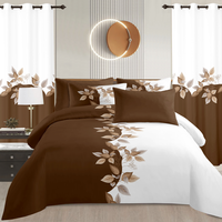 Ensemble de draps de lit 8 pièces, rideau, drap de lit, taie d'oreiller, couette. Tissu de luxe en coton. Vente en gros d'usine. Modèle 2026 le plus récent.