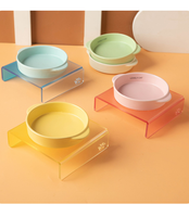 Gamelle en céramique de style coréen pour chat, anti-renversement, en porcelaine, avec double anse, design simple, peu profonde, pour chaton, usage intérieur