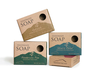 Boîte en papier kraft brun et blanc pour savon artisanal, boîte d'expédition pour savon, boîte tiroir pliable, emballage cadeau