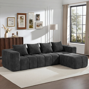 2026 Meroow MS2 Extra Deep 67cm Seat Modular <b>Sofa</b>, Luxury Chenille Tofu Sectional Couch UK Warehouse - Product Image 3