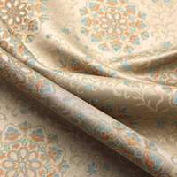 Tissu jacquard floral de luxe 50% viscose 50% polyester, matière infroissable pour abaya et robe de soirée