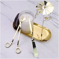 Logo personnalisé Ensemble d'accessoires pour bougies dans une boîte Coupe-bougie Mèche Eteignoir Plateau Ciseaux Kit d'entretien pour bougies