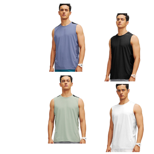 JUVEN Canotta Estiva da Uomo, Vestibilità Regolare, Tinta Unita, Traspirante, ad Asciugatura Rapida, in Rete, Chiusura a Strappo, 180g, 100% Poliestere, Girocollo - Product Image 3
