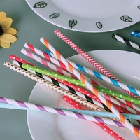 Vente chaude Pailles personnalisées en bois et papier avec logo imprimé motif floral écologiques jetables durables pour le camping et sûres pour les aliments
