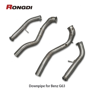 Rongdi ท่อไอเสียสแตนเลสสตีล304สำหรับ Mercedes-Benz AMG G500 G63 W464 4.0T แผงกันความร้อนขัดเงาหนา1.5มม. - Product Image 2