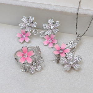 Juego de Pendientes y Anillo de Plata S925 Wenchi con Diseño de Gota, Accesorios DIY para el Cabello, Soporte Vacío para Aretes de 8-18 mm, Joyería de Moda, Modelo 2708 - Product Image 1