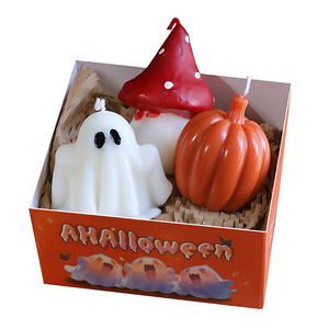 Ensemble de bougies parfumées en cire de soja en forme de champignons 3D LANJO pour Halloween, ambiance Halloween mignonne et originale, bougies créatives adorables et étranges - Product Image 5