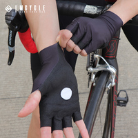Mcycle Gants à doigts courts à coupe libre Coupe laser Anti-choc Demi-doigt Gants de cyclisme pour VTT Route