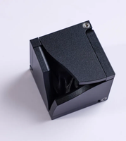 Boîte à bague énergétique à mouvement mécanique futuriste gravée sur mesure en noir, cadeau romantique pour une demande en mariage