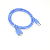 Kabel pengisi daya USB 3.0 kustom pabrik CE ROHS FCC kabel USB yang Pria ke micro-b 3 kaki (0.9 meter) kabel USB Printer hitam