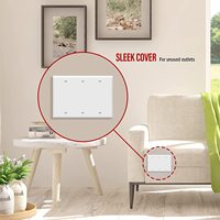Plaque murale pour appareil électrique, interrupteur, cache-prise, finition brillante, plastique, taille standard, 3 gangues, polycarbonate thermoplastique, 8803-W blanc