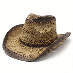 Summer Jazz <b>Hat</b> New Spray Painted Paper Straw Casual Sun Protective Beach Cowboy <b>Hat</b> - Product Image 1