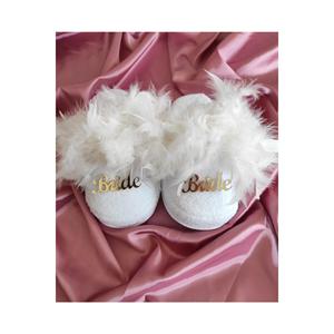 Pantofole da sposa scritte in oro
