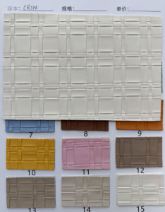 Vente en gros de <span class=keywords><strong>tissu</strong></span> d'<span class=keywords><strong>ameublement</strong></span> gaufré en cuir synthétique à motif stéréo tissé en PVC de 1.0 d'épaisseur pour canapés chaises chaussures - Product Image 4