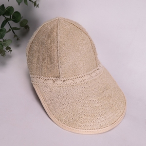 Wholesale Customized Natural Loofah <b>Sunscreen</b> Hat with Hand Embroidery and Image Style for Outdoor Travel Fishing - Product Image 2