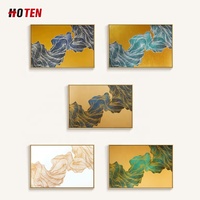 Peinture à l'huile abstraite tridimensionnelle faite à la main grande murale décorative verticale pour hôtel famille salon toile Base Art