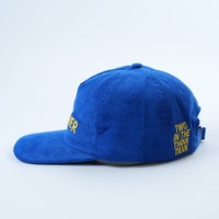 Custom 5 Panel Borduurwerk Two Tone Untructured Corduroy Baseballpet 5 Panel Hoed Ongestructureerd