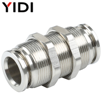 YIDI Raccord rapide pneumatique en laiton pour tuyau d'air en caoutchouc nitrile, raccord de traversée 4mm 6mm 8mm 10mm 12mm