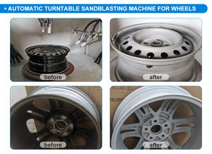אוטומטי סגסוגת גלגל חול ארון חול חם מכירה מכונת פיצוץ חול עם turable - Product Image 4