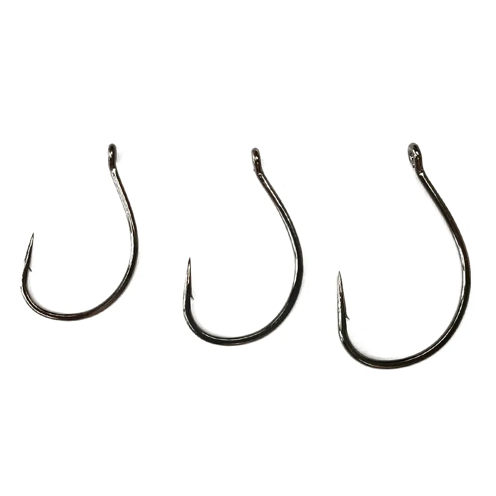 Newbility No. 1 2 1/0 Pike Fishing Fast Delivery Stock Drop Shot High Carbon Steel Black Nickel Barbed Point Hooks