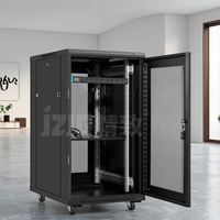 Armoire de serveur de centre de données DDF IT 19 pouces, unités 18U-42U, pour intérieur, avec porte avant en acier et verre, certifiée ISO9001