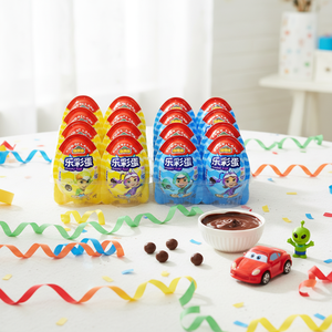 <span class=keywords><strong>Chocolate</strong></span> con Huevo Sólido Halal, Económico y Confiable, con Mini Dinosaurios de Juguete, Bolas de <span class=keywords><strong>Chocolate</strong></span> Cubiertas de Caramelo - Product Image 1