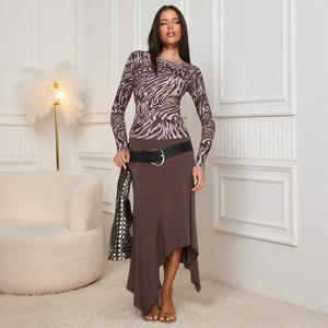 <span class=keywords><strong>เสื้อ</strong></span>เชิ้ตแขนยาวผู้หญิงทรงเข้ารูป <span class=keywords><strong>ลาย</strong></span><span class=keywords><strong>ม้าลาย</strong></span> ผ้าโพลีเอสเตอร์ผสมสแปนเด็กซ์ คอเต่าครึ่งตัว สไตล์เซ็กซี่ สำหรับฤดูใบไม้ร่วง - Product Image 3