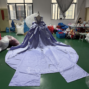 Robe de Quinceañera violette pour 15 ans, en satin avec fleurs, Vestidos de 15 Anos, robe de soirée perlée et en dentelle Xs201 - Product Image 4